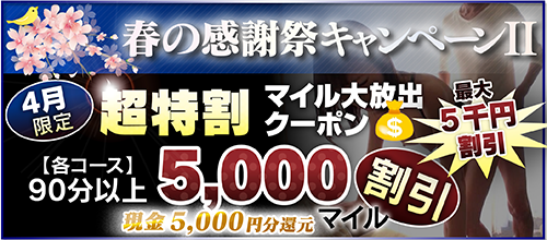 【４月限定】超特割★マイル大放出クーポン